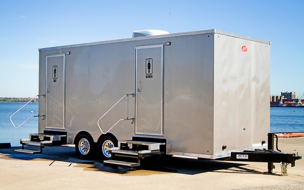 Luxury Portable Restroom Trailer for Rent This Summer
